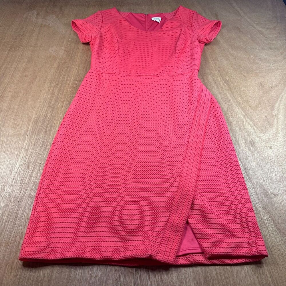 Cato Coral Dress Size 10 Fit Flare Lined Cap Sleeve Womens